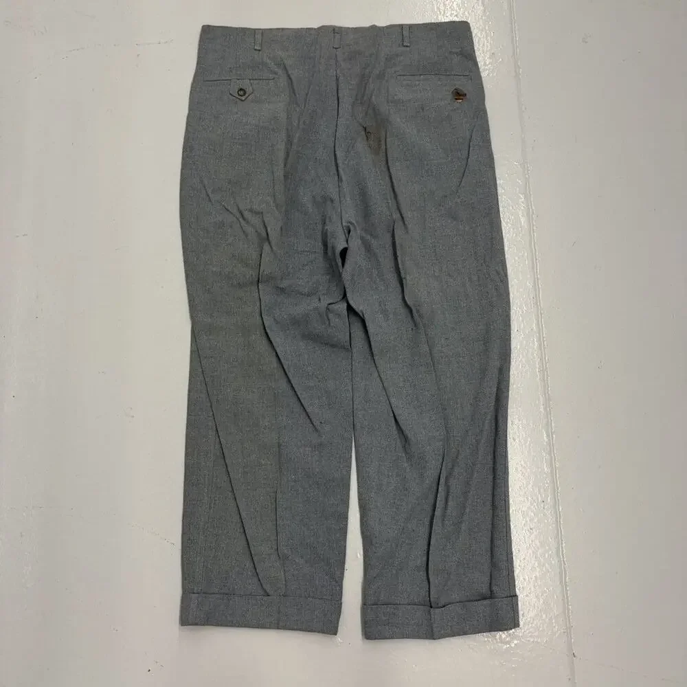 NOS Vintage 50s Sunset Loeb Blue Wool/Rayon Trousers 38x26